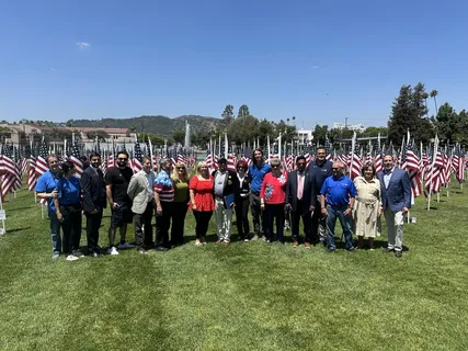 Melina Sardar at the Field of Honor flag tribute